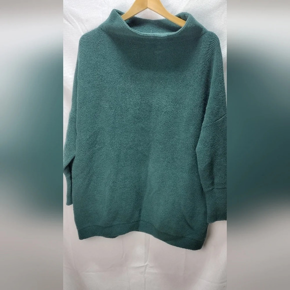 Free People Sweater Womens XS Ottoman Slouchy Tunic Ribbed Mock Alpine OB432957 - Picture 1 of 8
